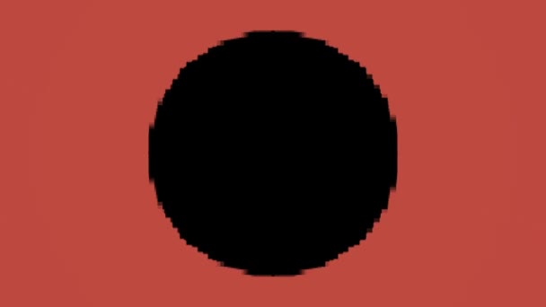 快速中心八角形圆形变焦橙色黑色闪光 — 图库视频影像