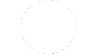 Tüylü Tüylü Basit Tek Hat Çemberi Merkeze Ulaşır