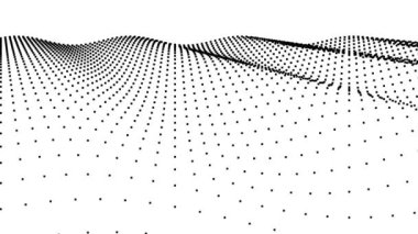 Noktaların Soyut Yüzeyi Dalgalanan Dalgalanan Esnek Sörf Uçağı