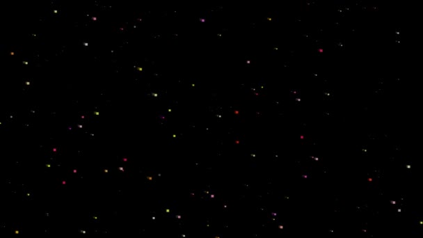 Mozgatás Oda Vissza Egyszerű Pixelated Starfield Loop — Stock videók