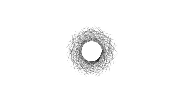 Desenho Baseado Túnel Circular Desenho Preenchimento Padrão Animação — Vídeo de Stock