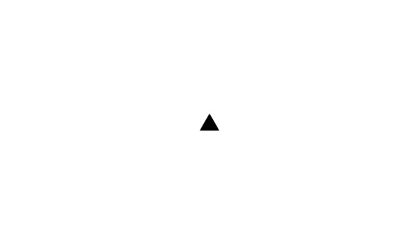 Looping Triangles Combining Form Single Triangle Simple Shape Geometry — Stock Video