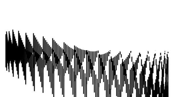 Oscillating Abstract Mask Spinning Bars Endless Repeating Loop — Stock video