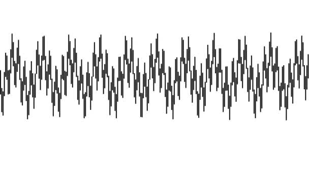 Bucle Sin Fin Patrón Onda Sinusoidal Pulsando Hacia Atrás Adelante — Vídeos de Stock