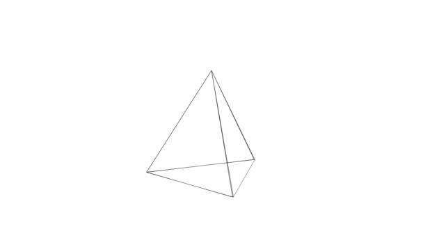 Spinning Único Pixel Largura Esboço Triângulo Malha Spinner — Vídeo de Stock