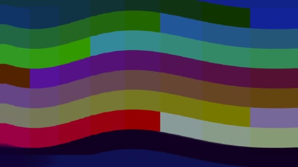 Déplacement Multi Coloré Wiggly Bars Déplaçant Travers Cadre — Video