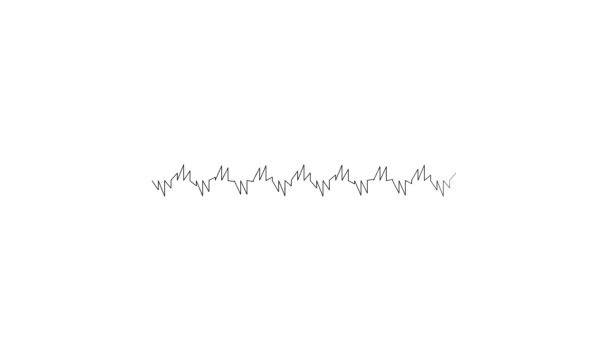 Abstracto Sharp Sawtooth Wave Pulsando Hacia Atrás Adelante Bucle Sin — Vídeo de stock