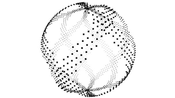 Esfera Giratória Loops Globo Abstrato Anéis Loop Infinito — Vídeo de Stock