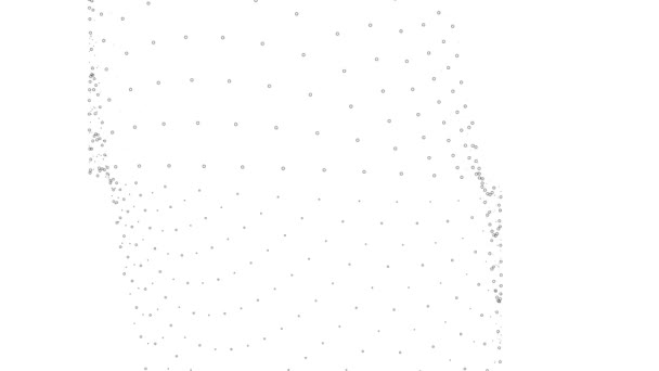 Campo Móvil Los Círculos Rebotando Hacia Atrás Adelante Espacio Abstracto — Vídeo de stock