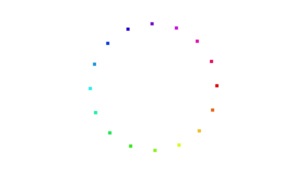 Anneau Spectre Couleurs Pixels Spinning Loop — Video