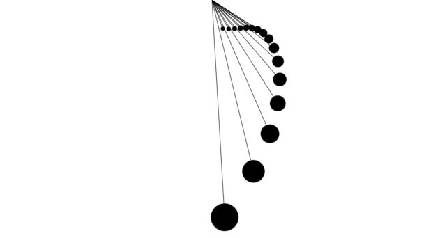 Spostamento Oscillante Pendolo Distanza Viaggi Interazioni Fisiche Fisica Esempio — Video Stock