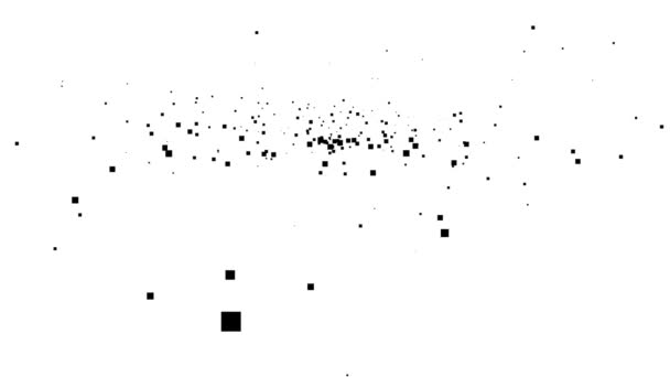 Περιστρεφόμενος Σπειροειδής Γαλαξίας Των Bit Pixel Squares Ατελείωτη Μάσκα Looping — Αρχείο Βίντεο