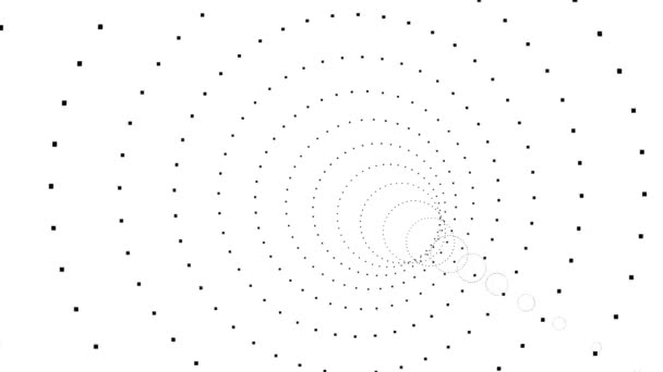 Acercamiento Dentro Fuera Túnel Virtual Abstracto Del Espacio — Vídeo de stock