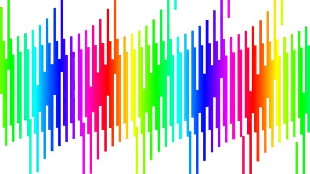 垂直移位偏移方向变化模式中的彩虹形结构 — 图库视频影像