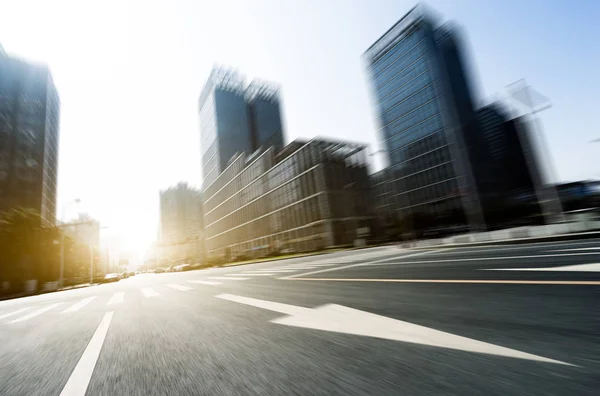 Modern office buildings in Hangzhou with sunbeam — Stock Photo, Image