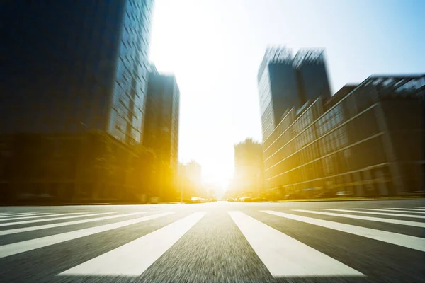 Modern office buildings in Hangzhou with sunbeam — Stock Photo, Image