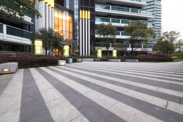 modern office building from empty floor