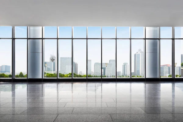 Городской пейзаж и панорама Нанкина из стекла — стоковое фото