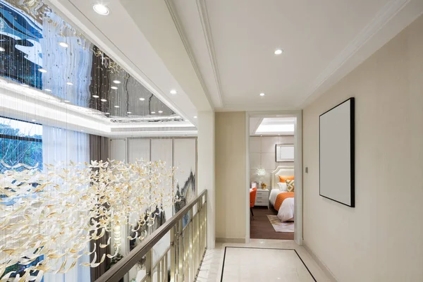 Interiör av modern korridor till sovrum — Stockfoto