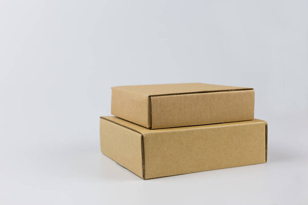 isolated yellow paper boxes