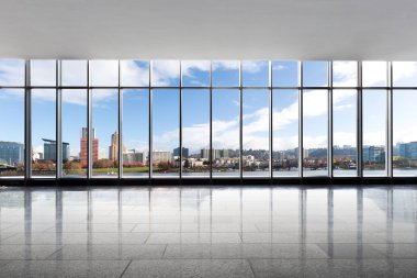 Cityscape ve Portland boş ofisinden manzarası