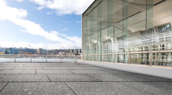 Városkép és a skyline a Portland-a padló üres — Stock Fotó