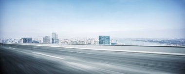 Hangzhou modern işyeri binasından yol