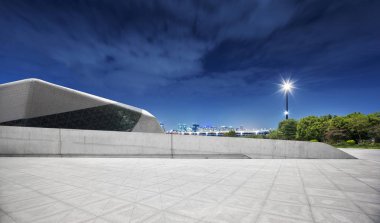Cityscape ve yerden gece şehir manzarası