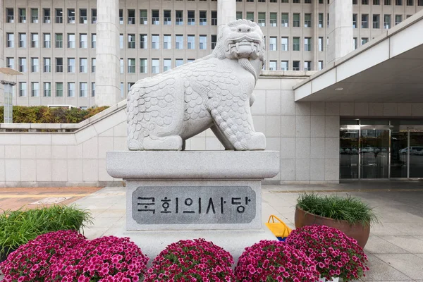Statua di pietra Haechi a Seoul — Foto Stock