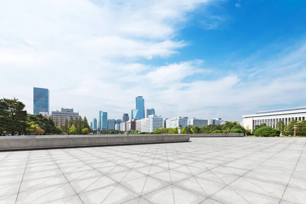Gród i panoramę miasta Seul — Zdjęcie stockowe