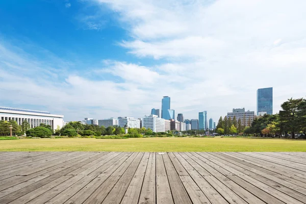 Paesaggio urbano e skyline di Seoul — Foto Stock