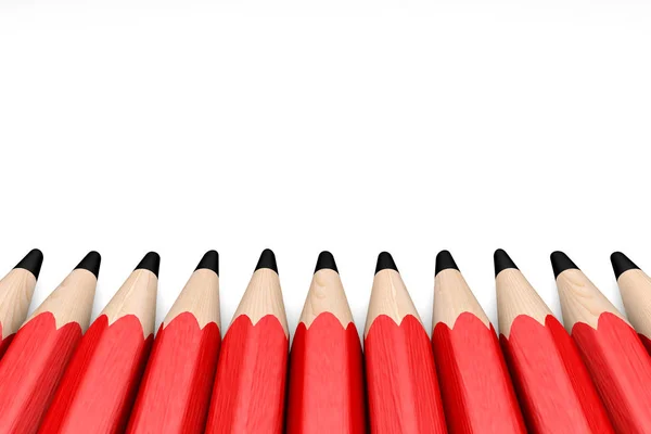 Illustrazione 3d di matite su sfondo bianco — Foto Stock