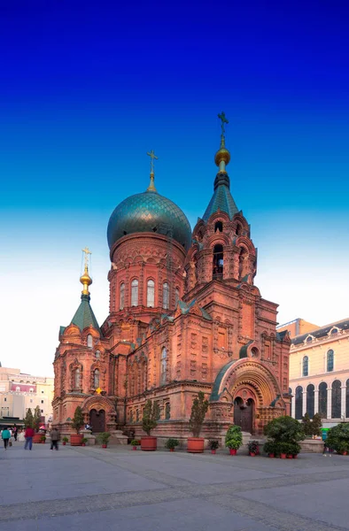 Ünlü Harbin Sophia Katedrali Meydanı — Stok fotoğraf
