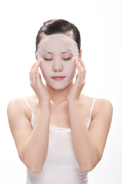 Makeup wajah dari wanita cantik asia — Stok Foto