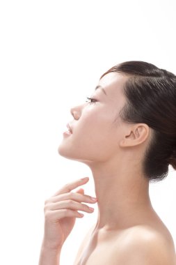 Asyalı güzel kadın yüz makyaj