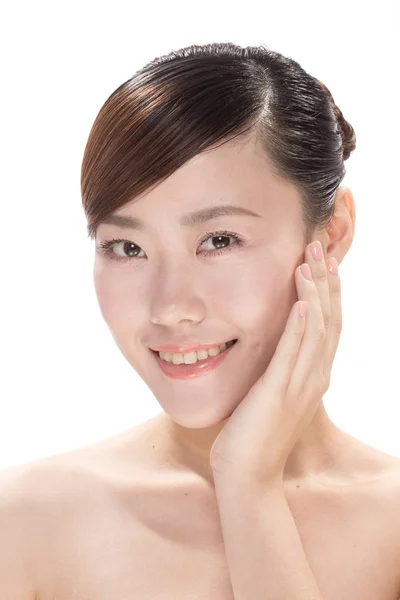 Maquillage facial de belle femme asiatique — Photo