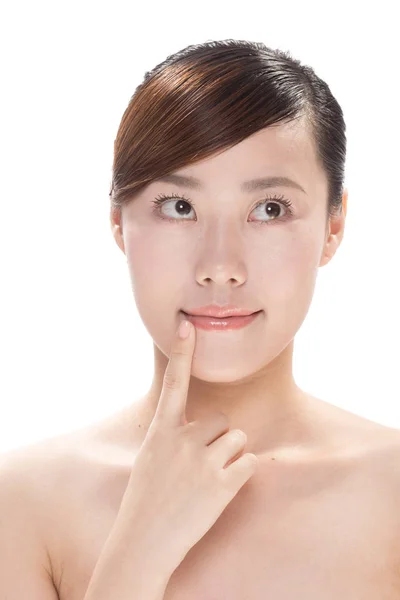 Obličeje make-up asijské krásné ženy — Stock fotografie