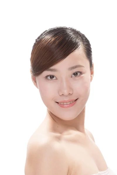 Asyalı güzel kadın yüz makyaj — Stok fotoğraf