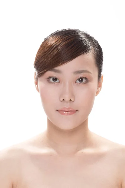 アジアの美しい女性の顔のメイク — ストック写真
