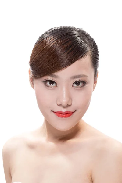 Ansiktsmakeup av asiatiska vacker kvinna — Stockfoto