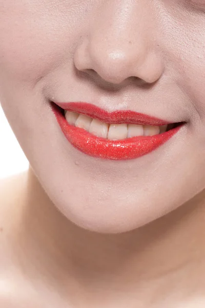 Trucco facciale di asiatica bella donna — Foto Stock