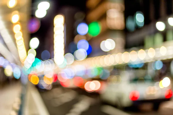 Geceleri ışık Caddesi üzerinde bulanıklık — Stok fotoğraf
