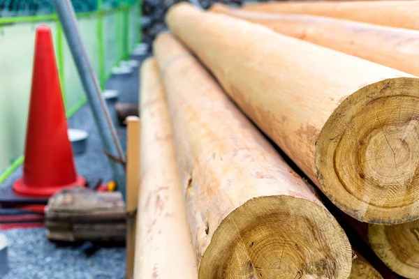 Piles of logs outdoors — Stock Image Piles of logs outdoors Stock Picture