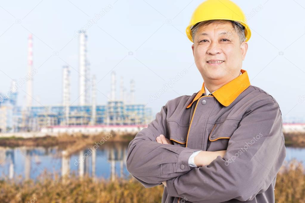 engineer on oil refinery plant