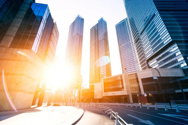 Modern buildings with sunbeam — Stock Photo, Image