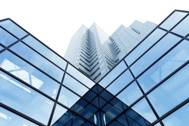 Tokyo'da modern binanın cam mimari