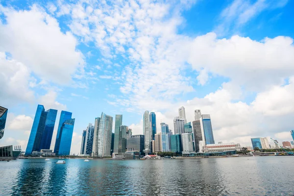 Cityscape and skyline of modern city from water — Stock Photo, Image