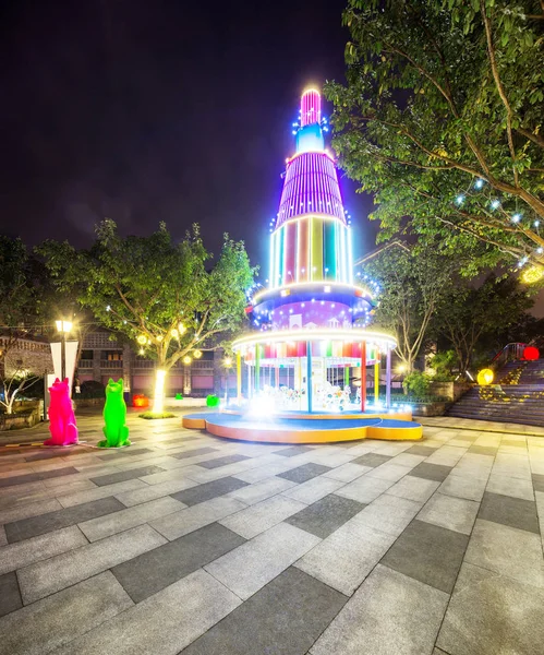 Outdoors abstract carousel in playground — Stock Photo, Image