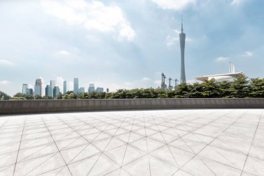 cityscape modern şehir boş tuğla zemin