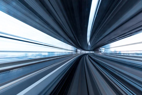 Voie ferrée et Tokyo à partir du train de vitesse — Photo